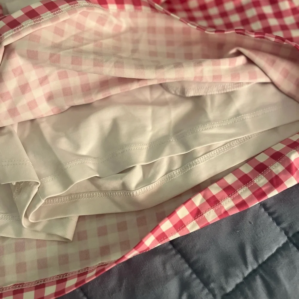 J. McLaughlin Pink and White Checkered CC Gingham  Skirt women’s Medium